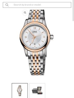 Oris Two-Tone Silver and Rose Gold Bracelet Watch